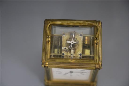 J.W. Benson, Old Bond Street, London - Royal Presentation piece. A late 19th century French ormolu cased Petit Sonnerie carriage clock,